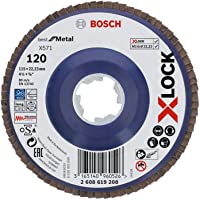 Bosch Professional Best - Disco de láminas recto (para metales- X-LOCK- X571- Ø115 mm- grano K120- orificio Ø 22-23 mm)